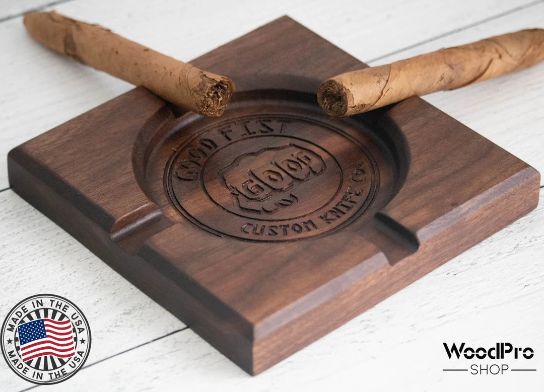 Custom Cigar Ashtray Gift for Smokers Personalized Wood Cigar - Etsy | Etsy (US)