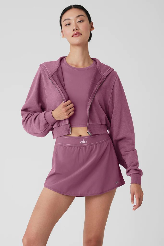 Washed Sweet Escape Hoodie - Soft Mulberry Wash | Alo Yoga