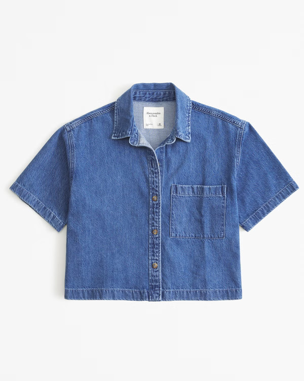 Short-Sleeve Denim Shirt | Abercrombie & Fitch (US)