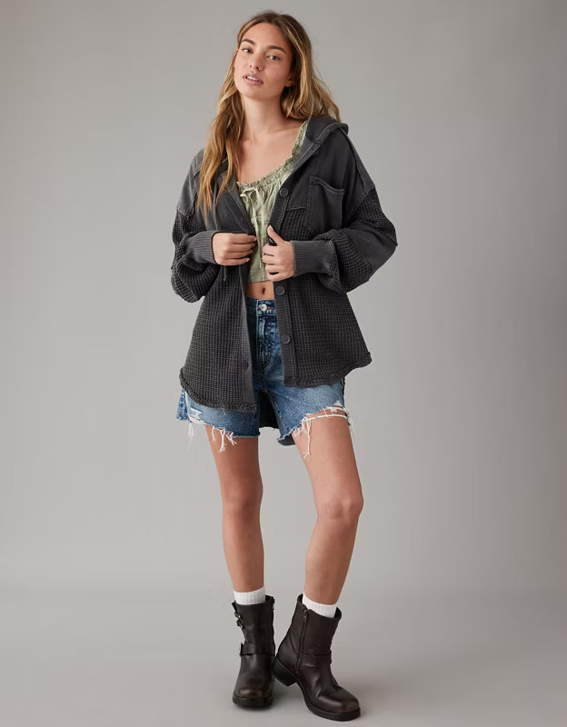AE Oversized Big Hug Shacket | American Eagle Outfitters (US & CA)