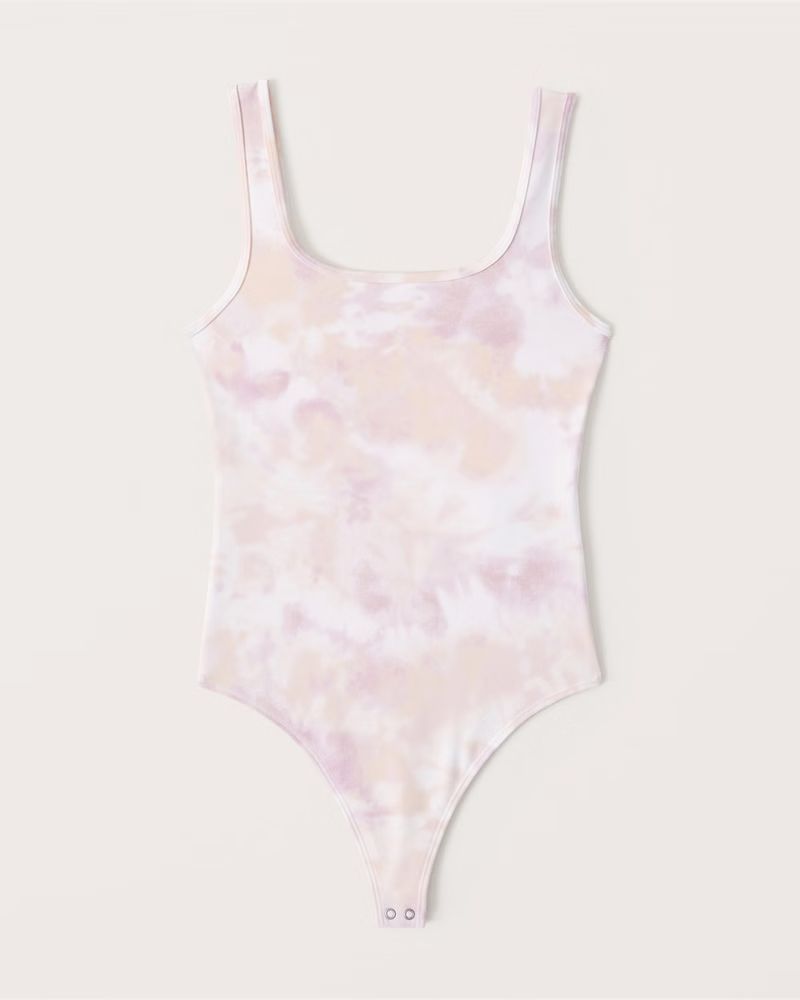 90s Tie-Dye Seamless Tank Bodysuit | Abercrombie & Fitch (US)