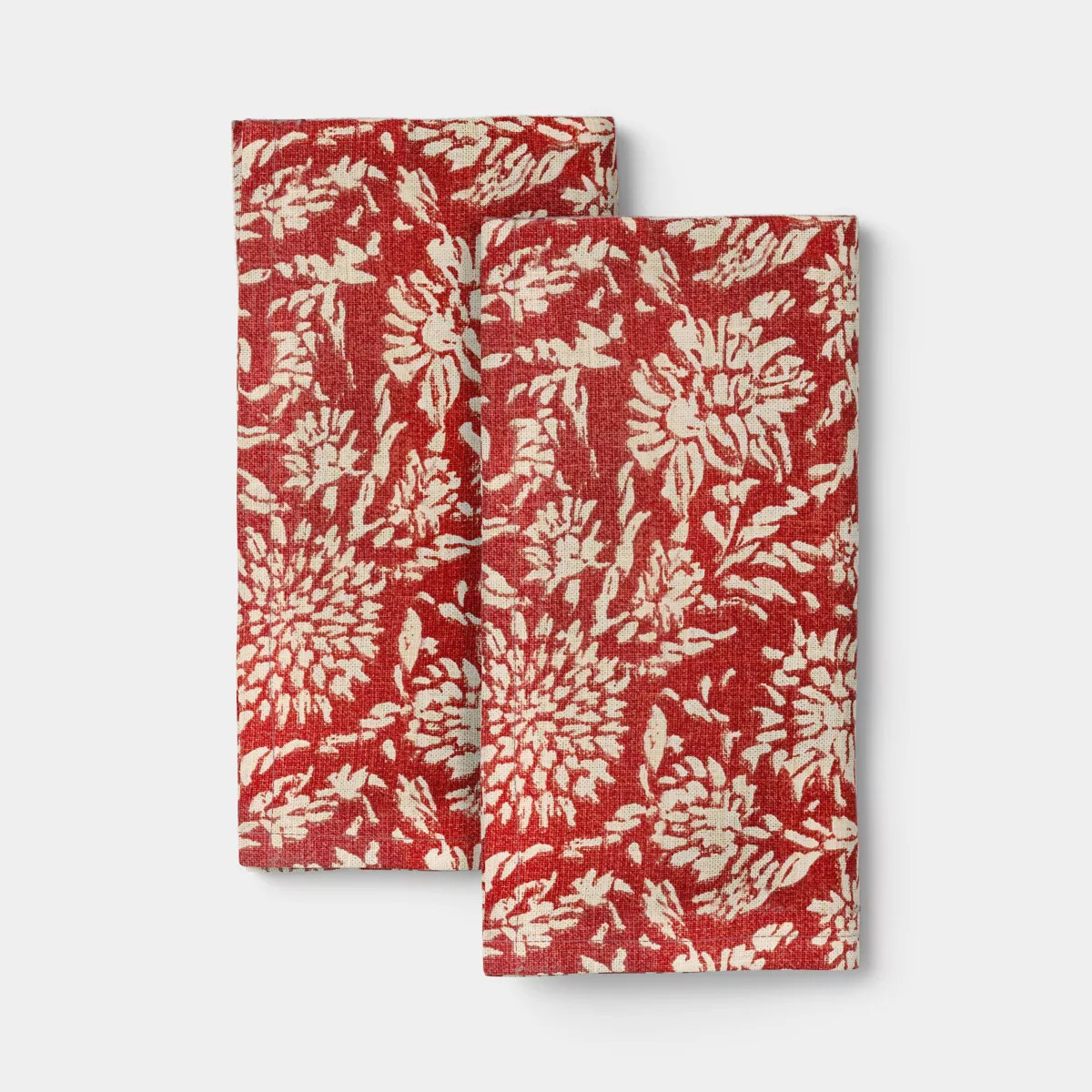 2pk Ditsy Floral Dinner Napkins Red - Threshold™ | Target