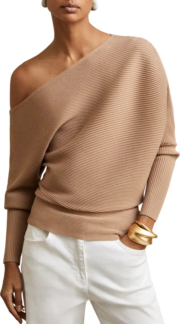 Lorna Off the Shoulder Rib Sweater | Nordstrom