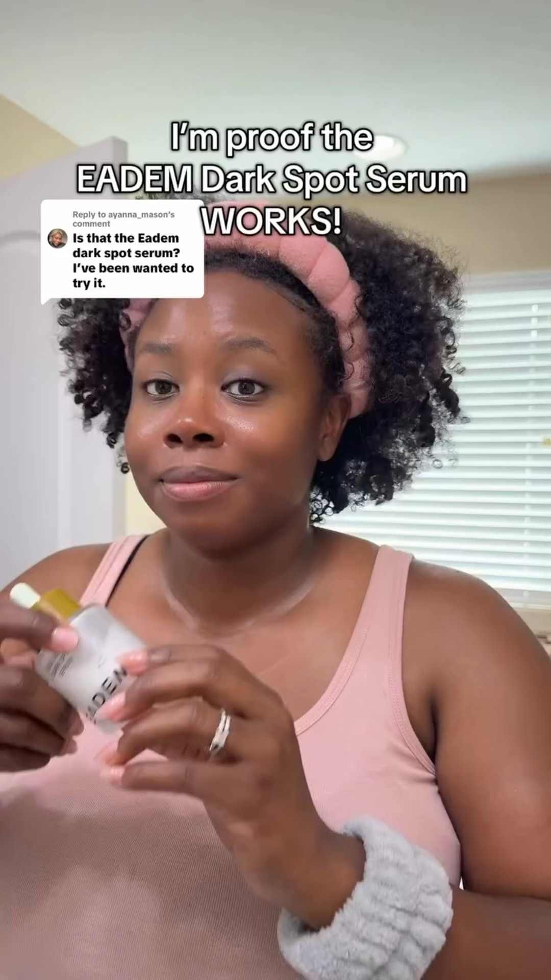 I thought the worst part of hormonal acne was the breakout—until the dark spots showed up.
Comment SERUM and I’ll send it right to your DMs! 

When I developed hormonal acne during postpartum, I tried a lot of skincare products that claim to fade my hormonal acne dark spots. If you’ve suffered from hormonal acne, then you know those spots are STUBBORN! They are different from regular post acne scars. 

I was so glad to I find the EADEM dark spot serum… and let me tell you, my skin finally looks like mine again. Here are some of the reason I love the @eadem.co serum:
✨ Safe for melanin-rich skin
✨ Gentle but effective
✨ Fades dark spots without bleaching

If you’ve been battling post-acne marks, this might be your new holy grail in your skincare routine. 🤭

#hormonalacne #darkspotsolution #acnescars #skingoals #steviemstarks #melaninskin #skincareroutine #eadem #hyperpigmentation #glowingskin #explore #darkskin #relatablemomcontent #momreels #postpartumjourney #relatable #microinfluencer #clearskinjourney