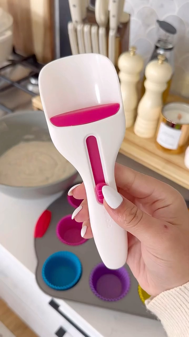 🧁TBH, I donated a few of my kitchen gadgets at the beginning of January, but I kept this one because I make muffins weekly {cupcakes sometimes too} and this is truly helpful!! I scoop and scrape the extra against the bowl before dispensing into the muffin tin. Makes it so much easier! 

#LTKWatchNow #LTKFindsUnder50 #LTKHome