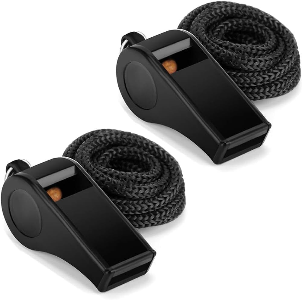 Fya Sports Whistle with Lanyard, Very Loud Black Whistles Great for Coaches, Referees, Outdoor Sp... | Amazon (US)