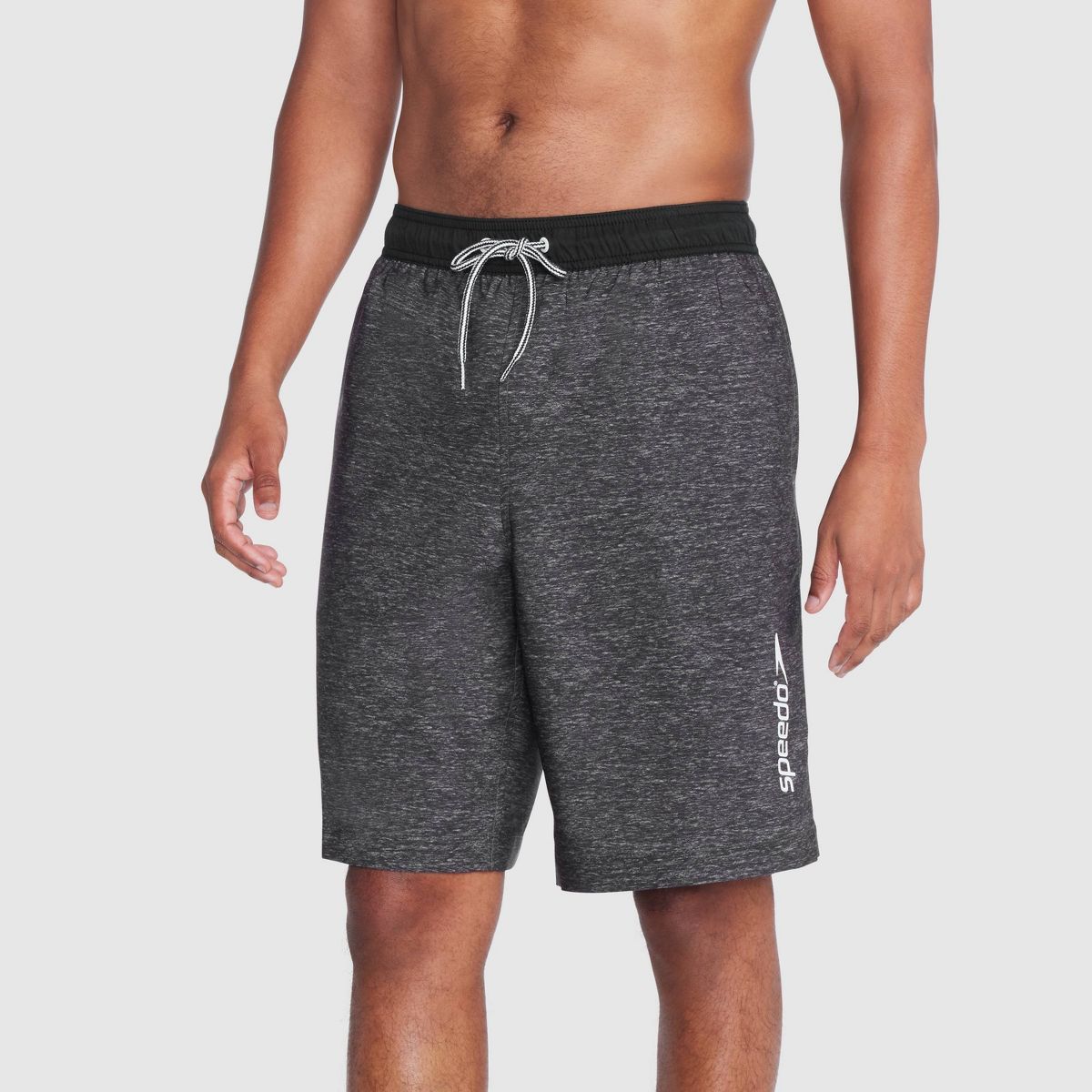 Speedo Men's 9" Solid Swim Shorts - Heathered Gray | Target