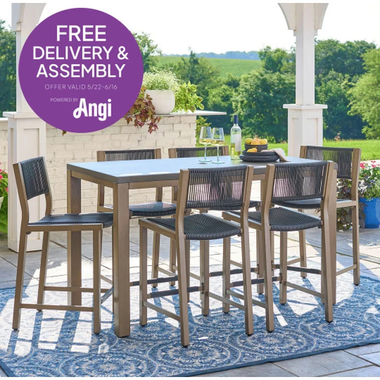 Better Homes & Gardens Tarren 5-Piece High Dining Set, Black | Walmart (US)