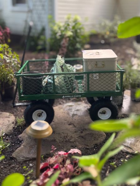 Finally got a cart for my gardening supplies! Our property is big enough that it’s a pain to lug things around…I’m using this Gorilla Cart from Amazon for everything from a water bottle, Bluetooth speaker, compost & manure, and small tools. Overnight shipping too for Prime members! 

#LTKunder100 #LTKhome #LTKSeasonal