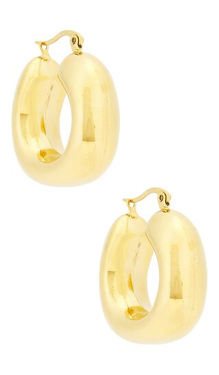 Chubby Hoop Earrings in Gold | Revolve Clothing (Global)