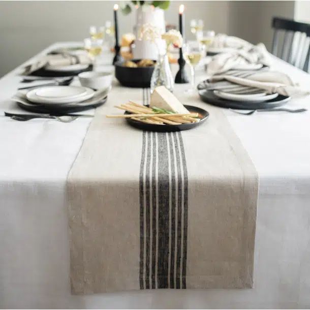 Farmhouse - 100% Pure Linen Table Runner | Wayfair North America