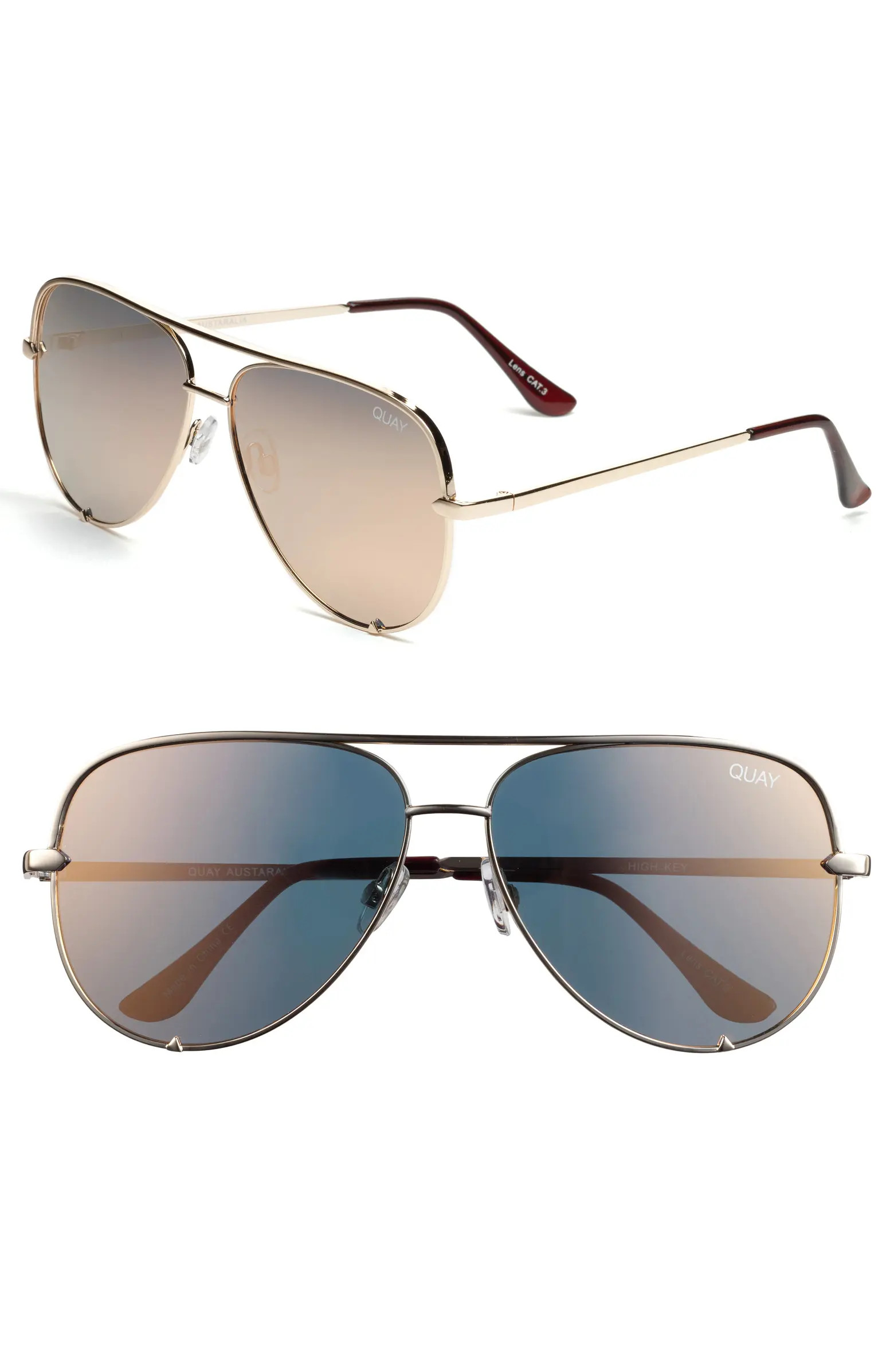 Quay Australia High Key 62mm Oversize Aviator Sunglasses | Nordstromrack | Nordstrom Rack