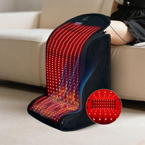 Red Light Therapy Device for Feet, Knees, Ankles & Legs – 2026 Upgraded 4 Therapy Modes, 5 Intensity Levels, 10–90 Min Timer, Red & Infrared Light Therapy for Home & Travel Use (13.8 × 11 × 18 in) | Amazon (US)