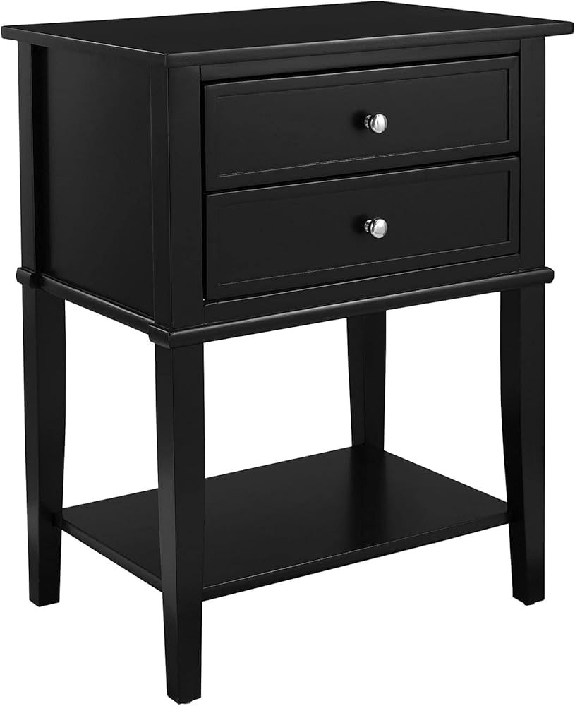Ameriwood Home Franklin Accent Table 2 Drawers, Black | Amazon (US)