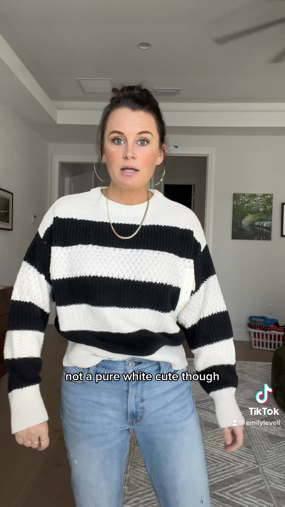 B/W stripe sweater 

#LTKSeasonal #LTKunder50 #LTKstyletip