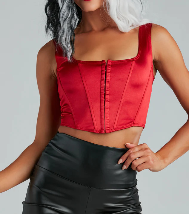Spotlight On Satin Crop Bustier | Windsor Stores