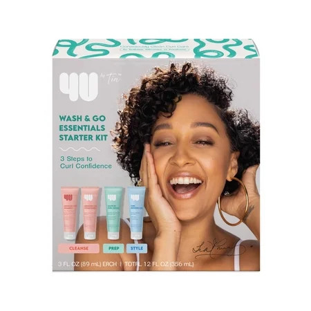 4U By Tia Wash & Go Essentials Starter Kit for Curly Hair 4 Piece | Walmart (US)
