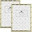 YiPinYin 3-2x3'' Silver Multi Metal Picture Frames 3 setion frame 2pack, Bamboo Detail Silver Pla... | Amazon (US)