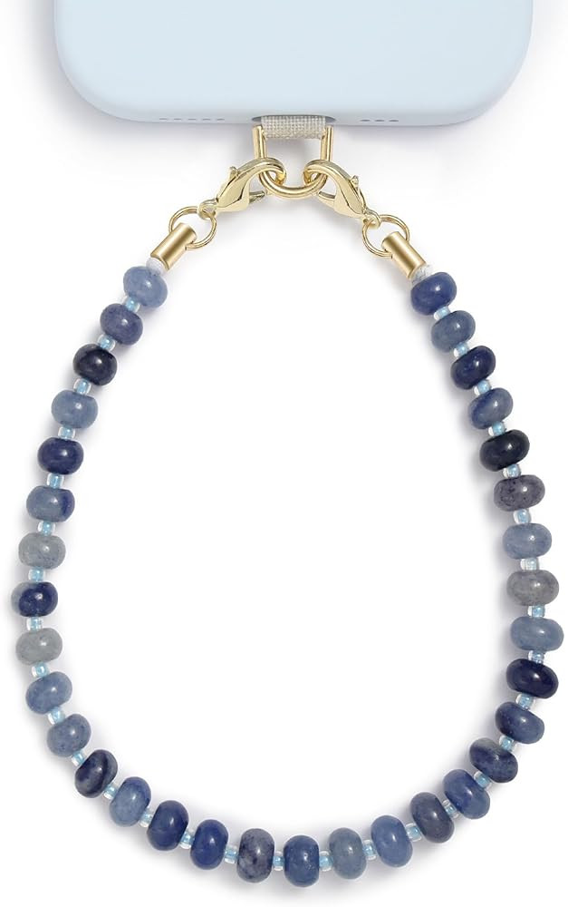 Natural Stone Phone Charm, Beaded Healing Phone Wrist Strap, Handmade Cellphone Chain Lanyard wit... | Amazon (US)