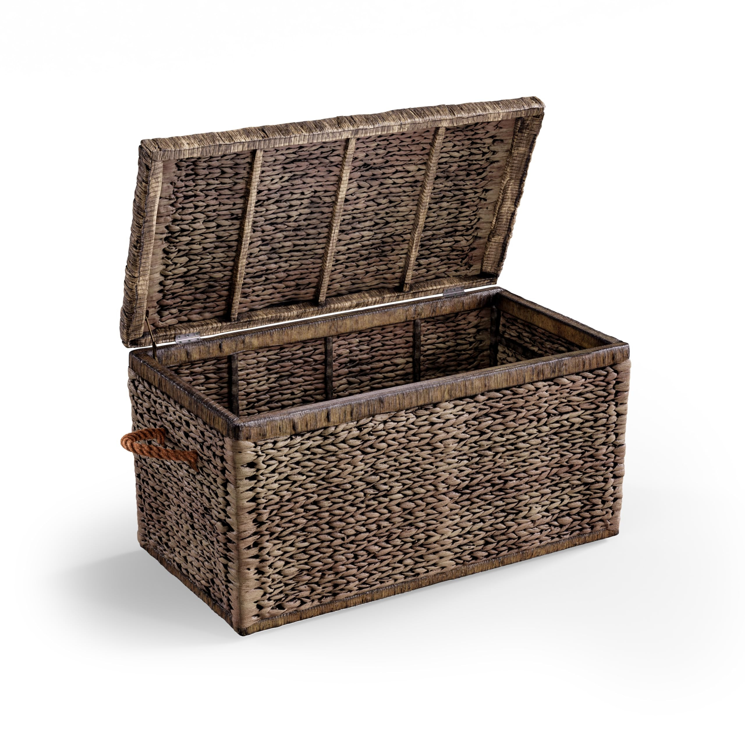 Click365 Storage Trunk, Farmhouse Style, Extra Large (33”), Deep, Woven Wicker Chest With Metal... | Amazon (US)