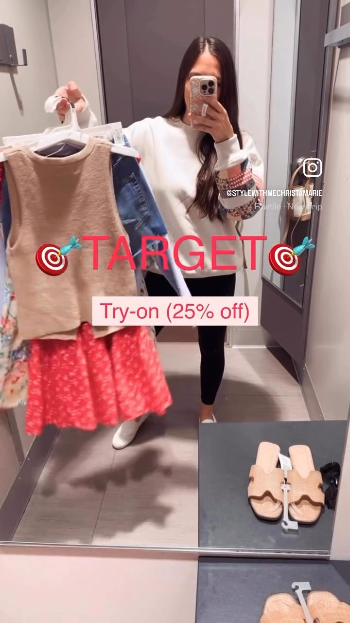 Target 25% off sale! Dresses, denim, shorts, and select sandals. 
Wearing XS in all except for the sweater tank. Wearing small in that one. 
Denim shorts tts 

#LTKSaleAlert #LTKStyleTip #LTKFindsUnder50