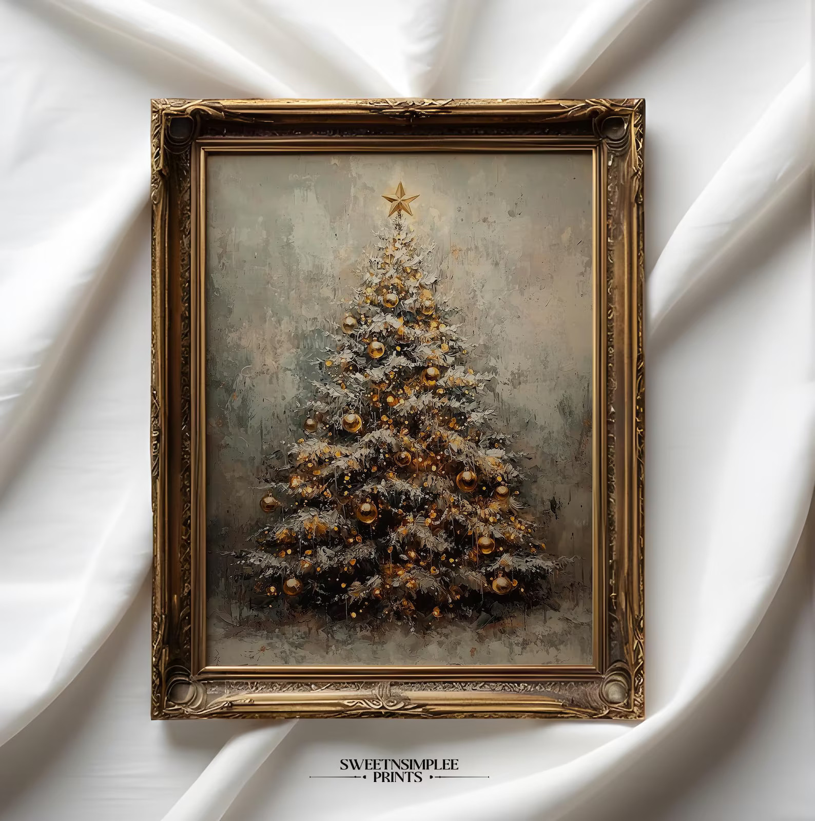 Vintage Christmas Tree Print Modern Holiday Decor Christmas Wall Art Printable Digital Christmas ... | Etsy (US)