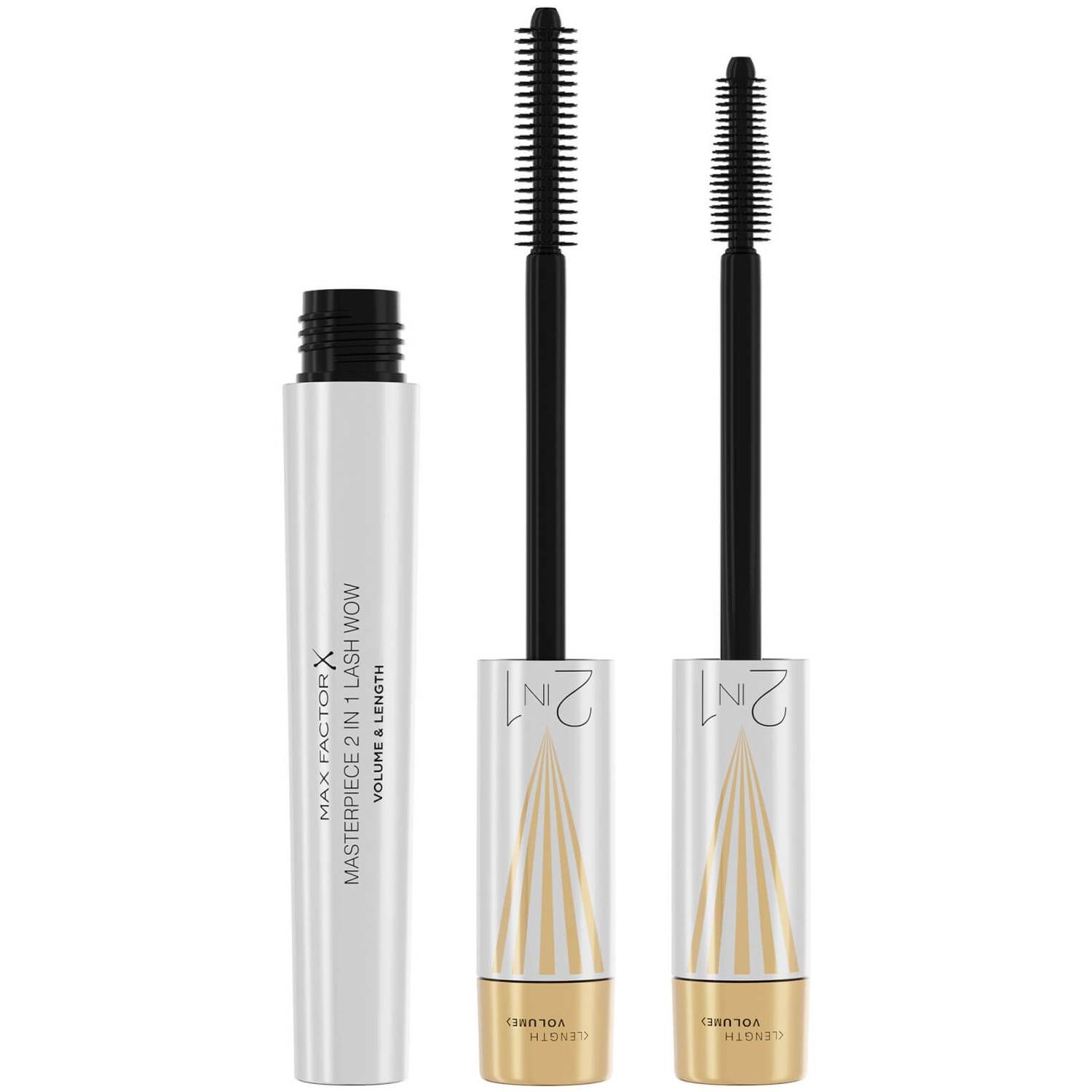 Max Factor Masterpiece 2-in-1 Lash WOW Volume and Length Mascara - 001 Black 7ml | Look Fantastic (ROW)