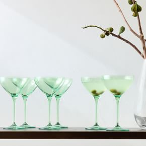Estelle Colored Glass Martini Glass (Set of 6) | West Elm (US)