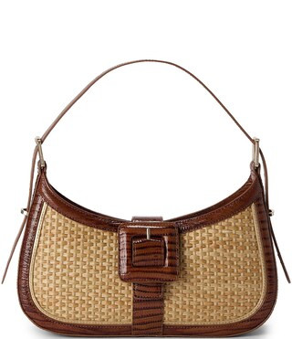 Jardim Collection Kyrie Raffia Buckle Detail Shoulder Bag | Dillard's