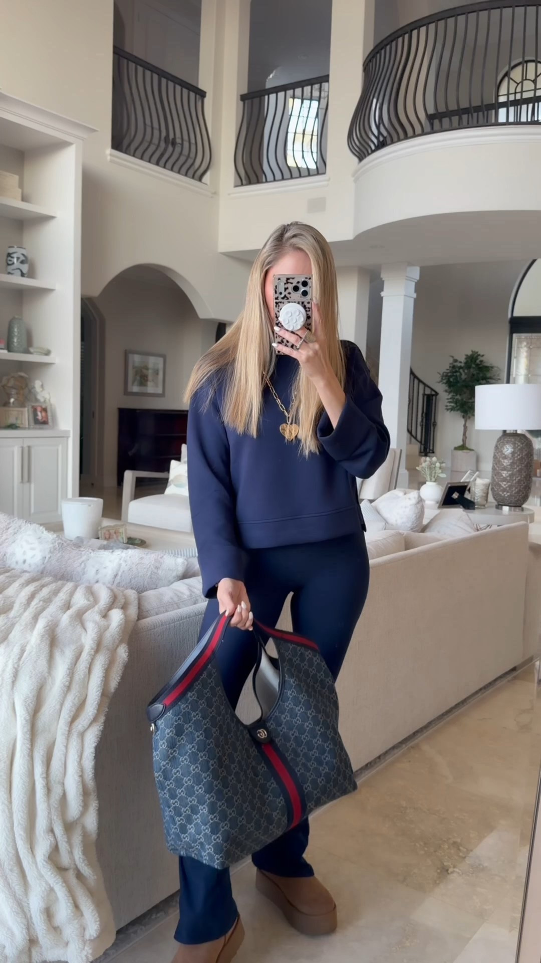 New Spanx outfit 💙 I absolutely love this timeless navy color. It’s so rich and beautiful. Wearing a size small in both the air essentials turtleneck, as well as the smoothing leggings.😍 use my discount code for a discount and free shipping :
JESSXSPANX ￼

#LTKdayinmylife #LTKOver40 #LTKootd