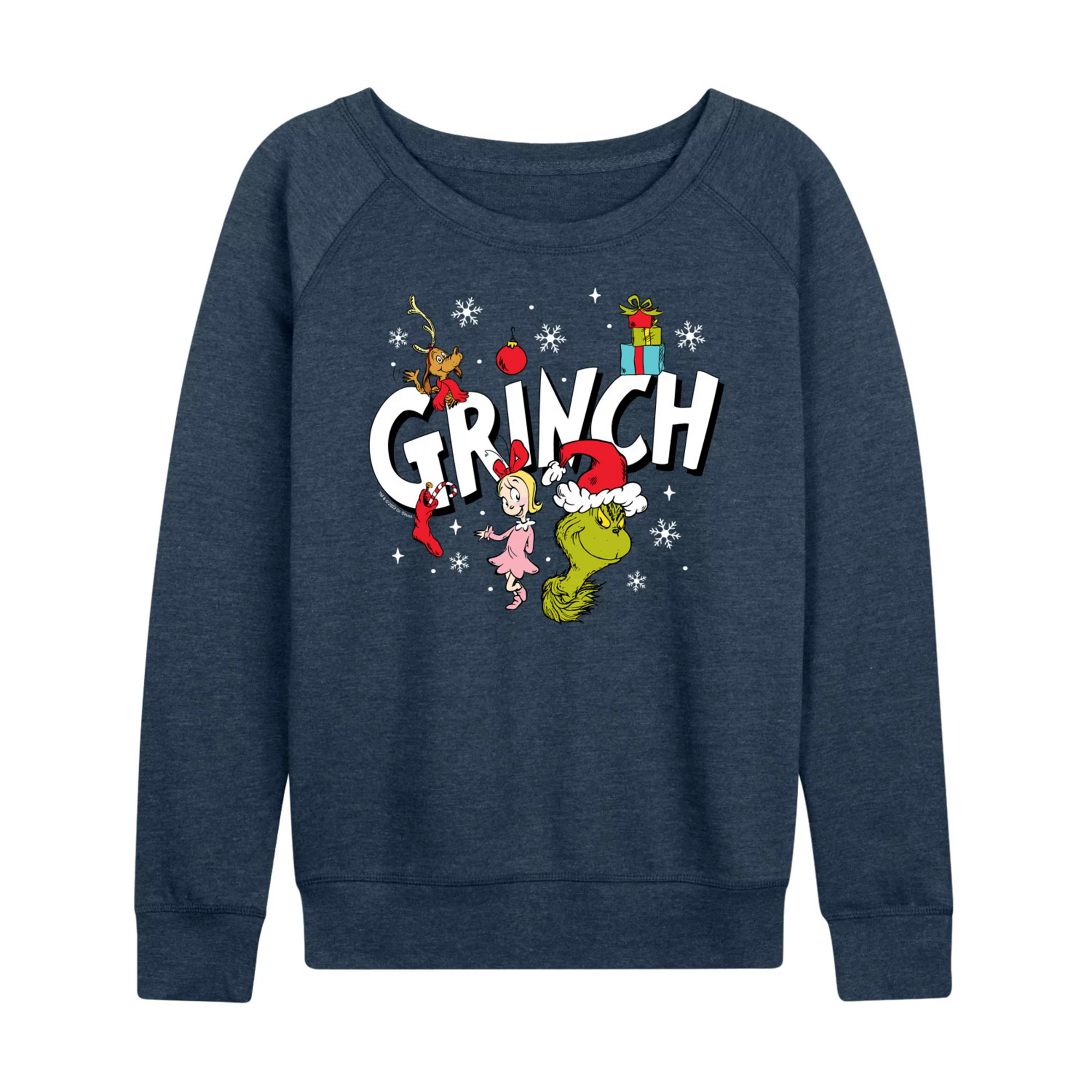 Women's Dr. Seuss The Grinch Logo Group French Terry Long Sleeve Tee | Kohl's
