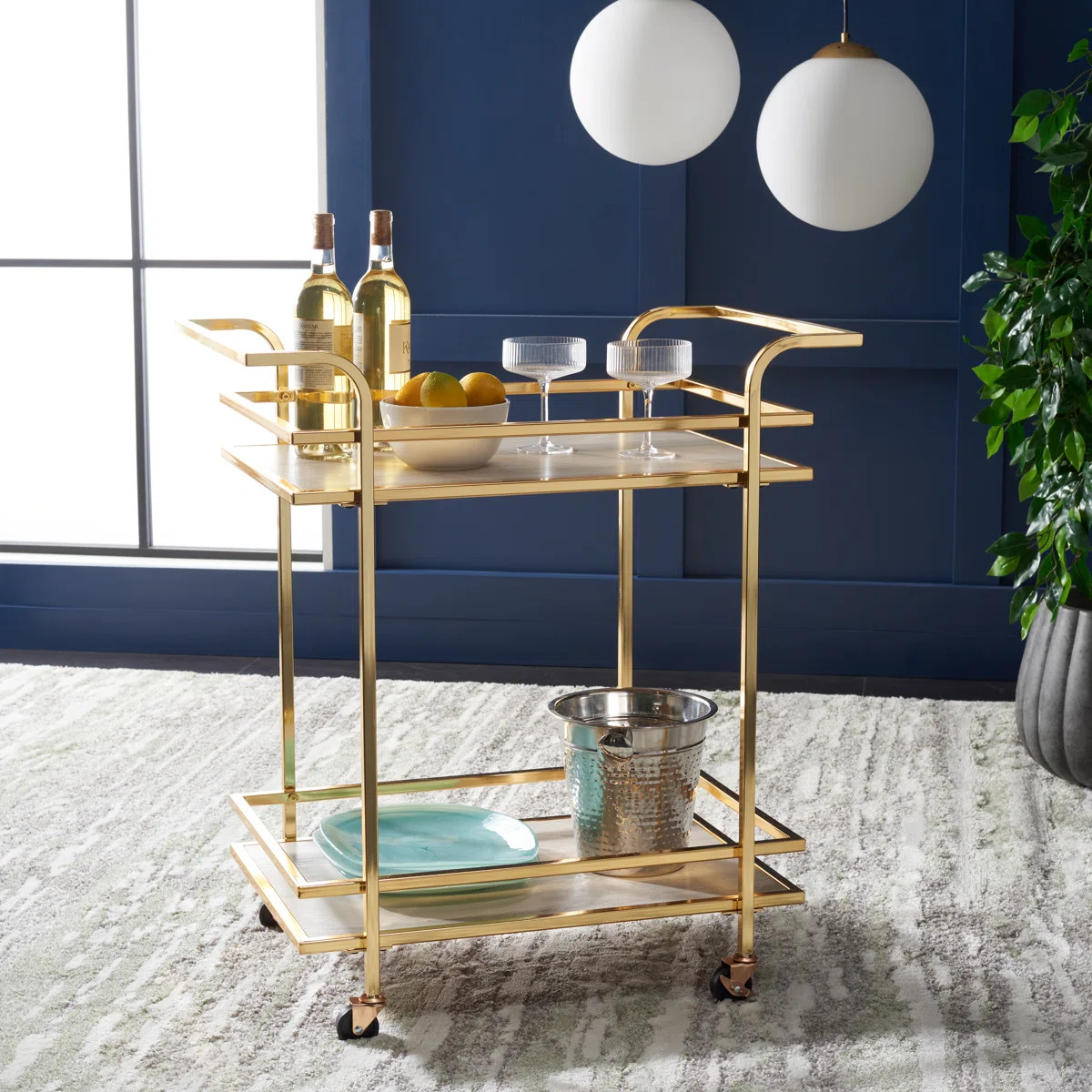 Meesha Metal Bar Cart | Wayfair North America