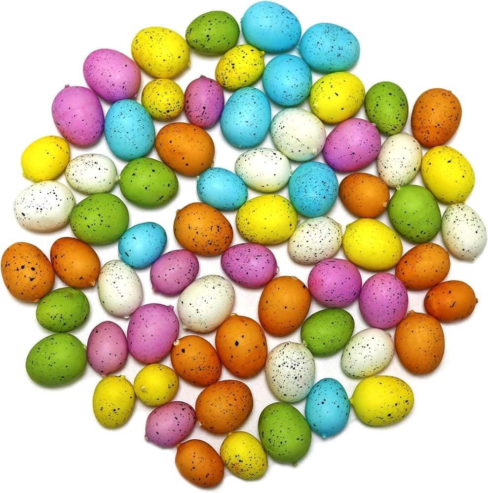 96Pcs Mini Easter Eggs Cute Artificial Colorful Small Eggs for Vase Filling Home Holiday Ornament... | Amazon (US)