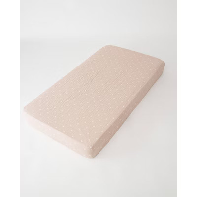 Little Unicorn Cotton Muslin Crib Sheet - Taupe Cross | Target