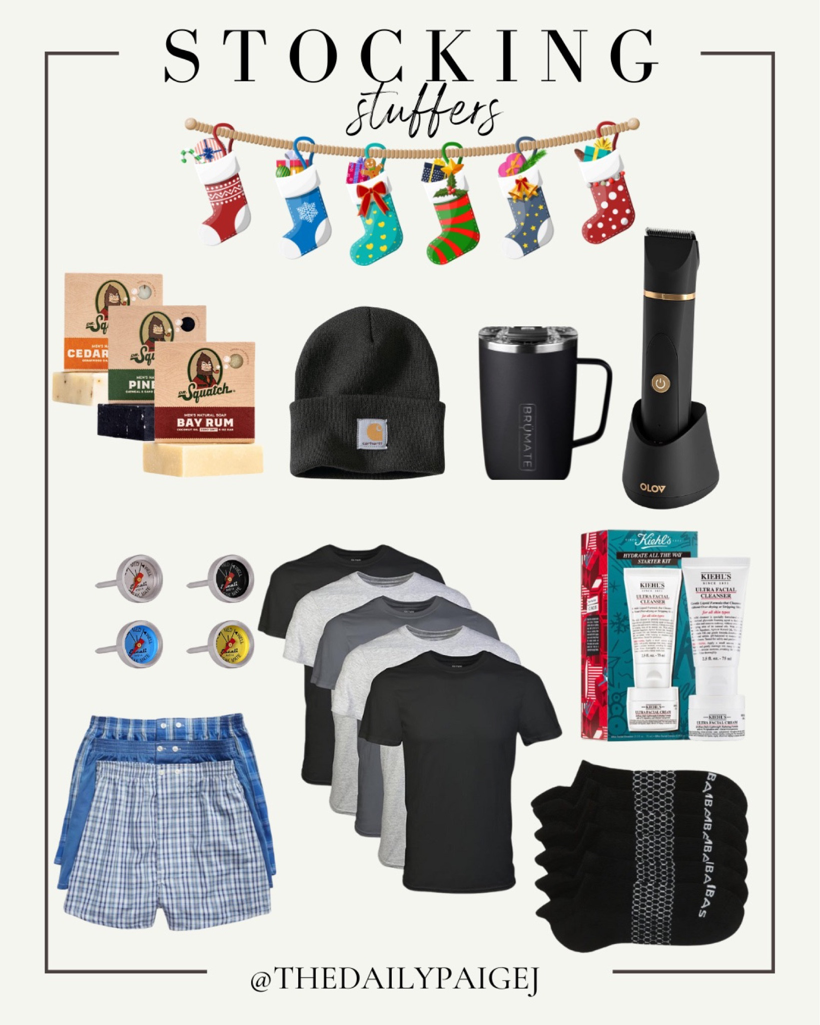 If you’re looking for last minute stocking stuffers for the men in your life, here are some great gifts for him. Think men’s skincare and body care with these dr. Squatch soap from Amazon. You also can’t go wrong with t shirts, socks and boxers in his stocking. If he’s someone who loves to grill, these meat thermometers are the perfect small gift to give this Christmas. 

Gifts for him, mens stocking stuffer, mens gifts, stocking stuffer, men’s skincare

#LTKSeasonal #LTKHoliday #LTKGiftGuide