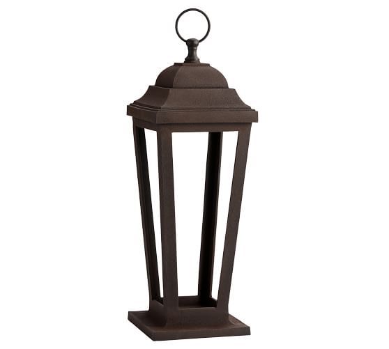 Mira Rustic Bronze Lantern, Medium | Pottery Barn (US)
