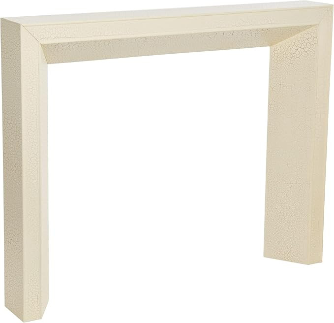 Creative Co-Op Modern Fireplace Mantel, Distressed Cream | Amazon (US)