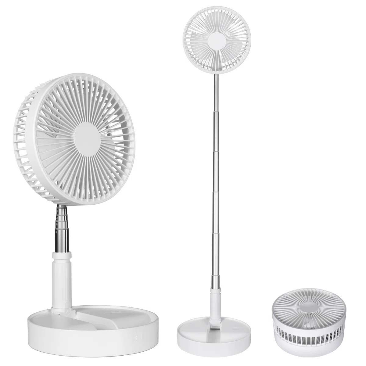 Battery Operated Fan Fordable Table Desk Floor Fan 4 Speeds Portable 8-inch Fan | Wayfair North America