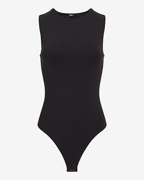 Body Contour Matte Crew Neck Tank Thong Bodysuit | Express