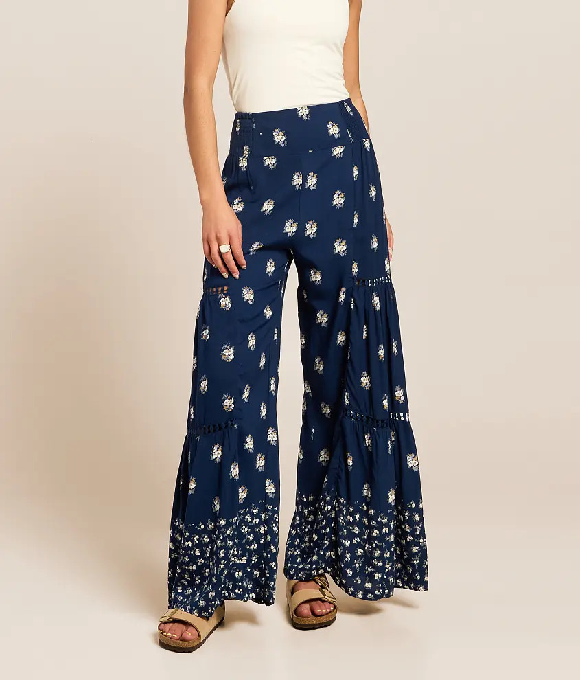 Floral Wide Leg Beach Pant | Buckle