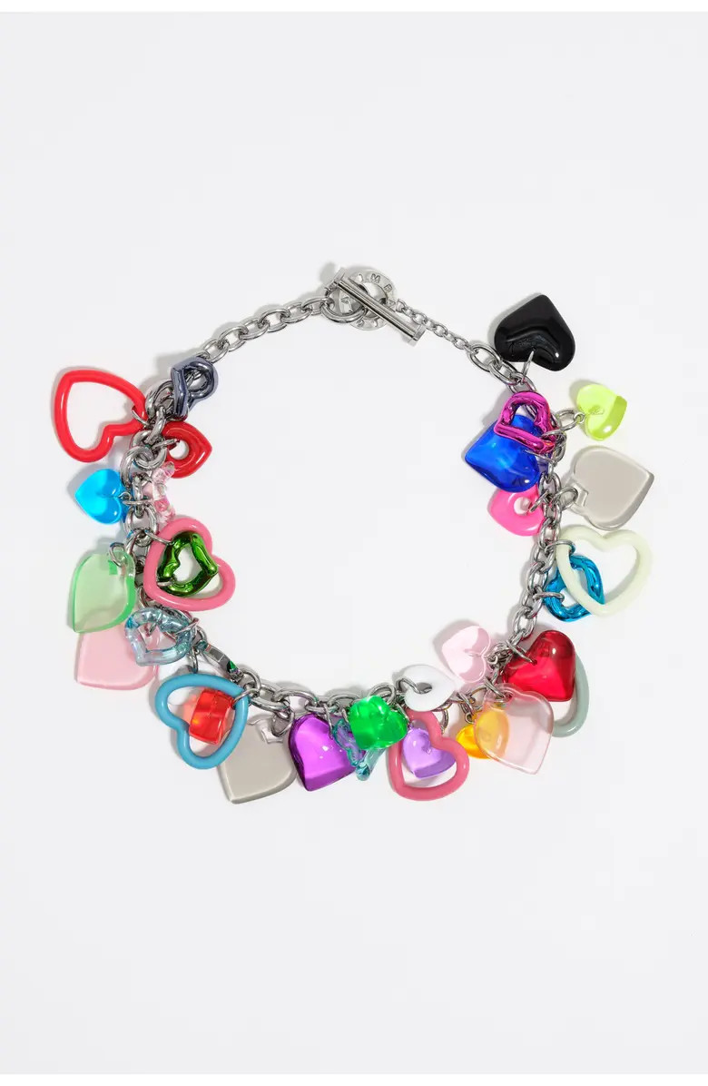 Multicolor hearts chain necklace | Nordstrom