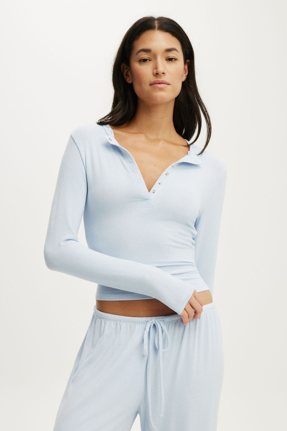 Super Soft Henley Long Sleeve Top | Cotton On (US)