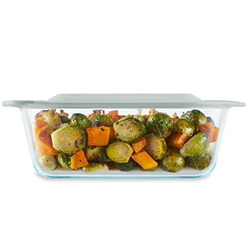 Pyrex 8x8 Deep Glass Baking Dish with Plastic Lid, Deep Casserole Dish | Amazon (US)