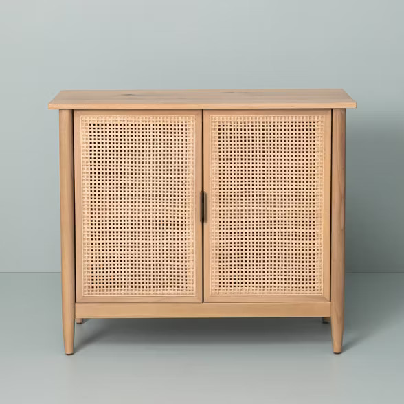 Wood & Cane Cabinet Natural - Hearth & Hand™ with Magnolia | Target