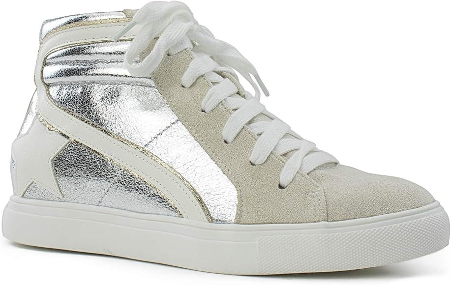 RF ROOM OF FASHION Women's Trendy High Top Star Bootie Sneakers with Zip Closure | Amazon (US)