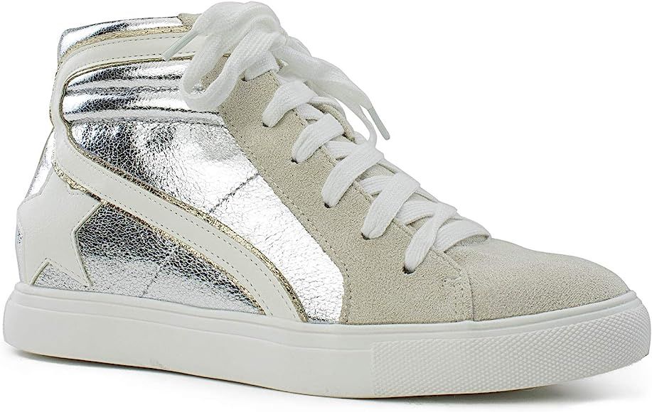 RF ROOM OF FASHION Women's Trendy High Top Star Bootie Sneakers with Zip Closure | Amazon (US)