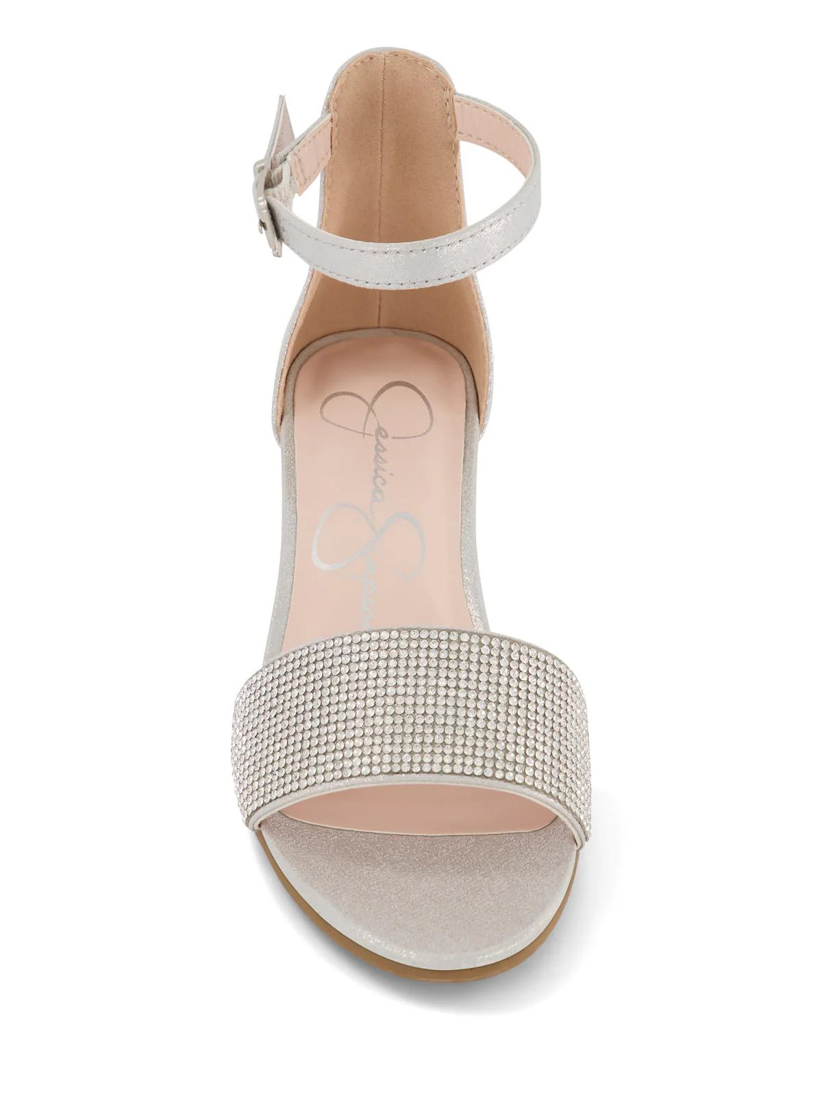 Girls' Pearl Stone Dress Heel in Silver | Jessica Simpson E Commerce