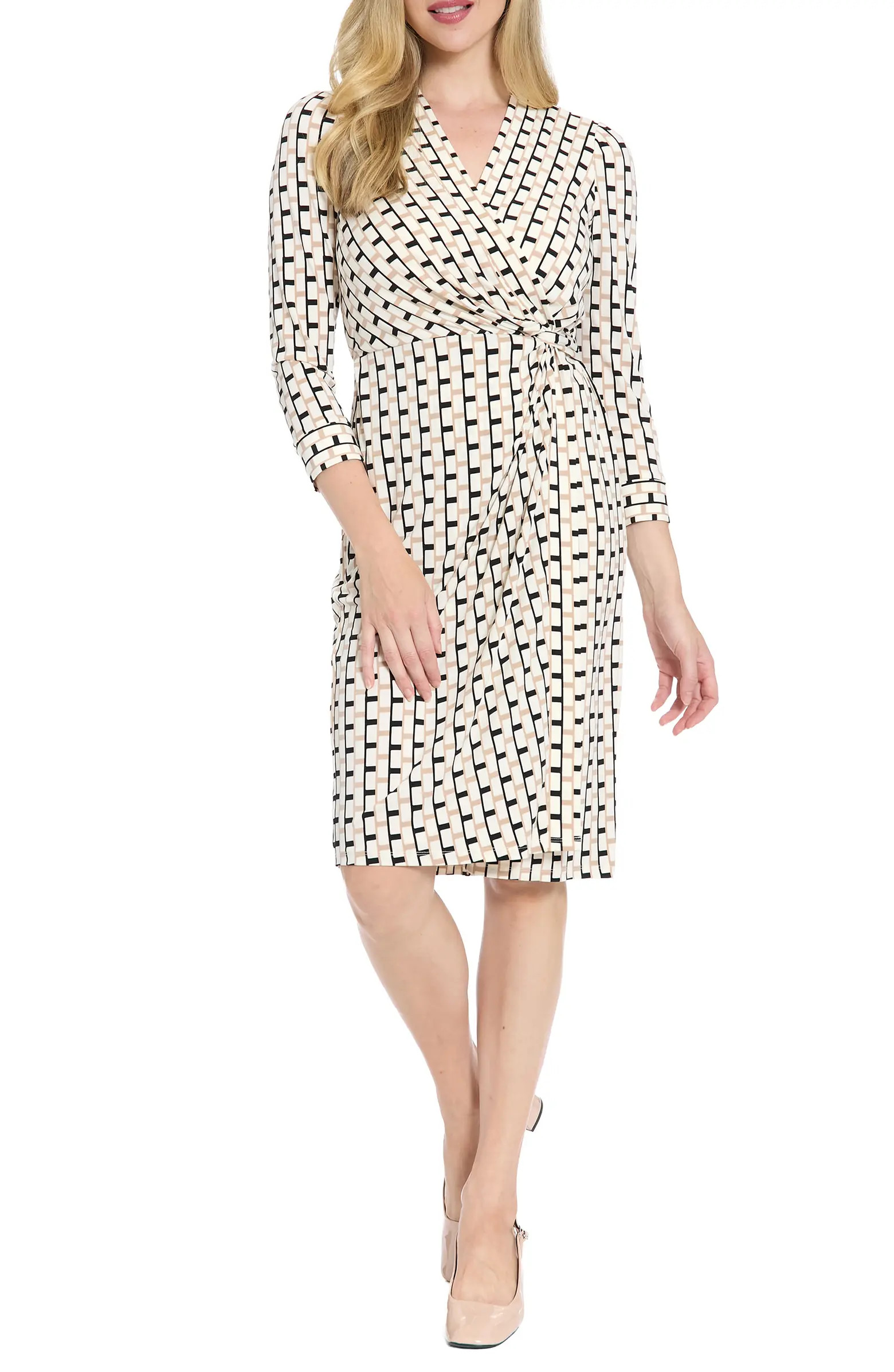 Twist Front Draped Sheath Dress | Nordstrom Rack