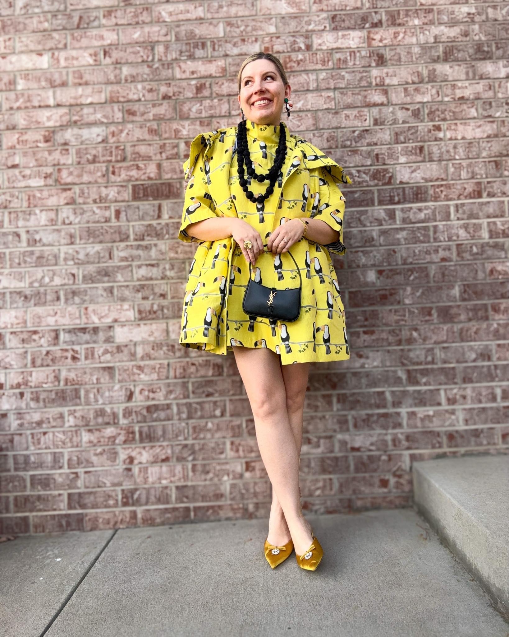 Off the Wall(paper) - Look 6
A curated style series

The second that I saw this toucan print I HAD TO HAVE IT. Now I am known at my local @dillards as the lady who rocks the Toucan outfit. And so can you! 😂 

Off The Wall(paper) is a celebration of one of my favorite styling hacks: MATCH EVERYTHING. I get outsized amounts of joy from a couple of funny things: 1. Lining things up (yes, literally) and 2. Finding things that match and then LINING THEM UP. This is that desire embodied in a capsule series. 

Dress & Coat - Buru
Bag - YSL 
Necklace - Dillards
Shoes - @katespade 
Earrings Le Chic Miami
Ring & Bracelets - Rocksboxx


#LTKsalealert #LTKSeasonal #LTKstyletip