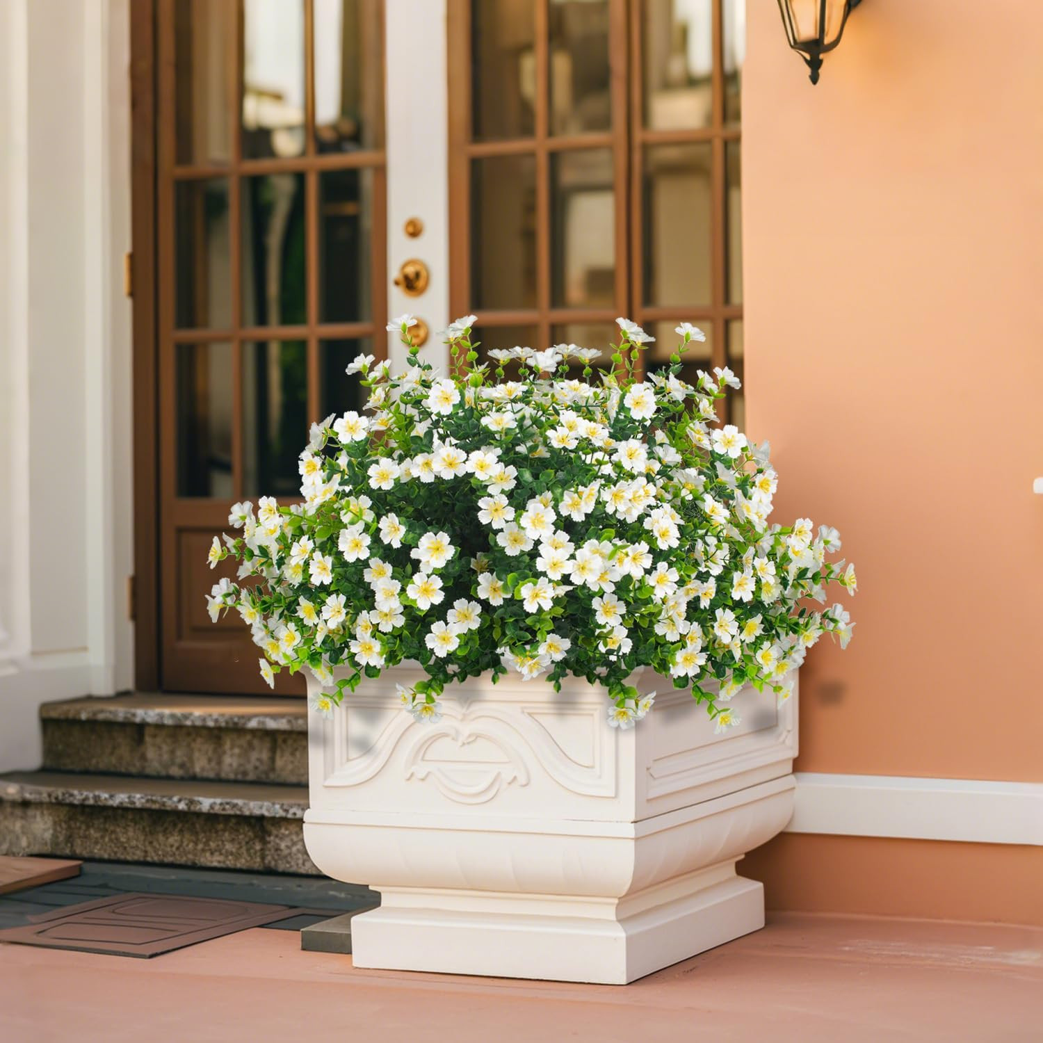 Outdoor Artificial Flowers UV Resistant & Fade Proof, 12 Pack Realistic Fake Flowers for Garden, ... | Amazon (US)